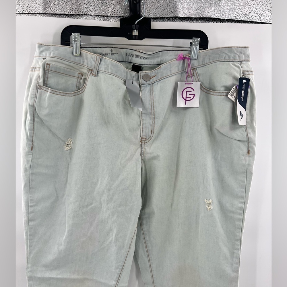 Lane Bryant grey washed skinny jeans size 22 - Picture 2 of 12